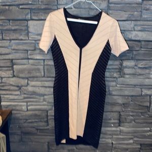 Torn By Ronny Kobo Black & Tan Knit Dress M